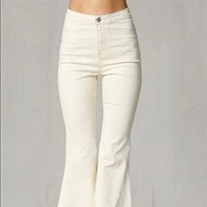 SUPER FLARED BELLS, CREAM DENIM